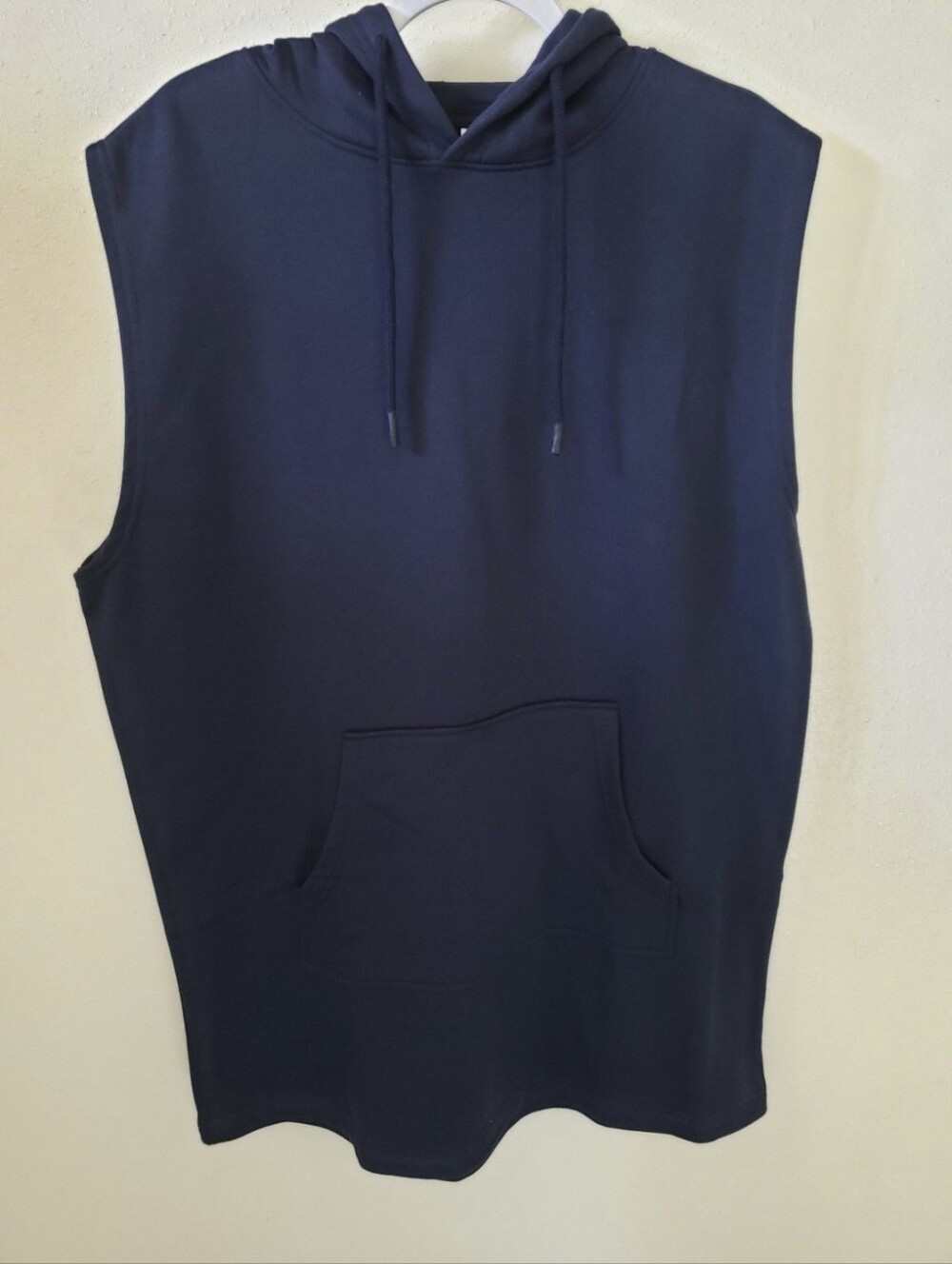 H&M Blue Sleeveless Hoodie Sweatshirt. Medium. Kangaroo Pocket. NEW